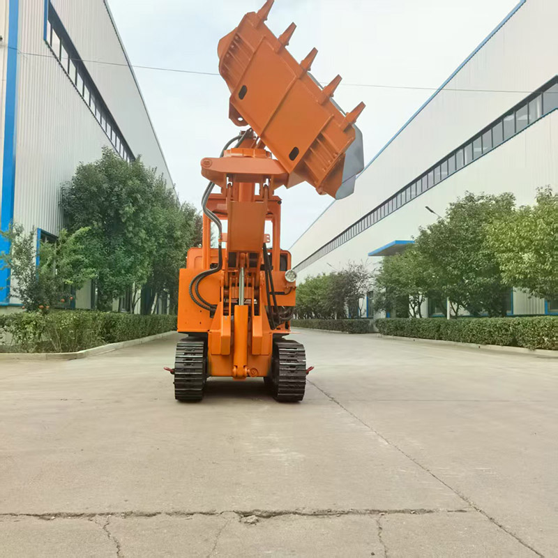 Cargador de rocas con descarga lateral de túnel