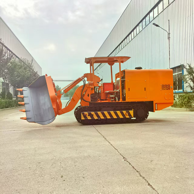 Cargador de rocas con descarga lateral de túnel