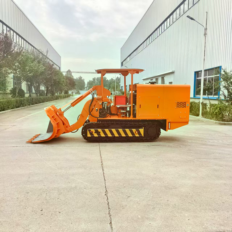 Cargador de rocas con descarga lateral de túnel