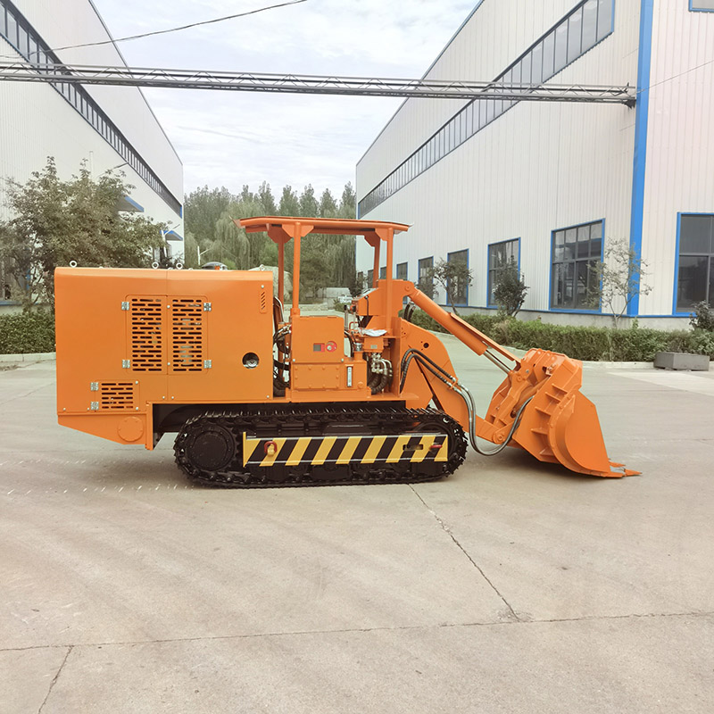 Cargador de rocas con descarga lateral de túnel