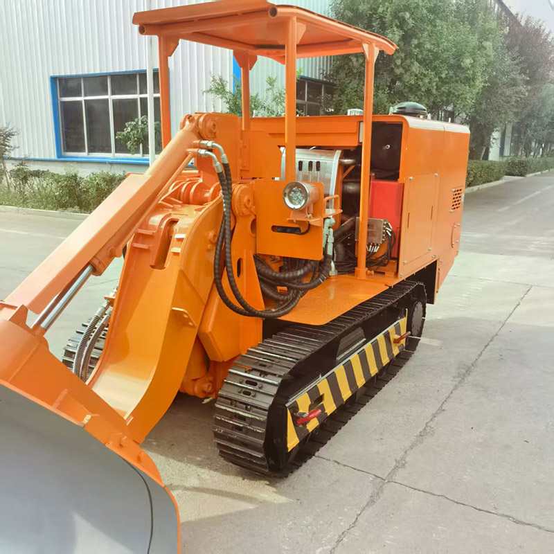 Carregador de rochas para descarga lateral em mina de carvão