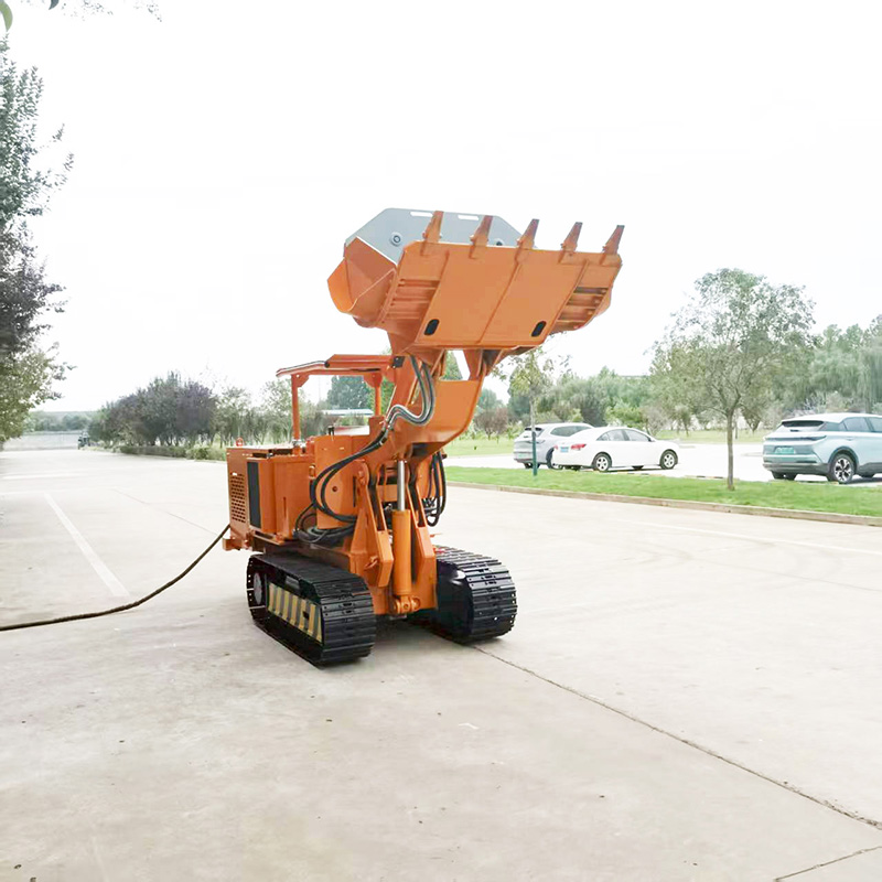 Carregador de rochas de descarga lateral pequena