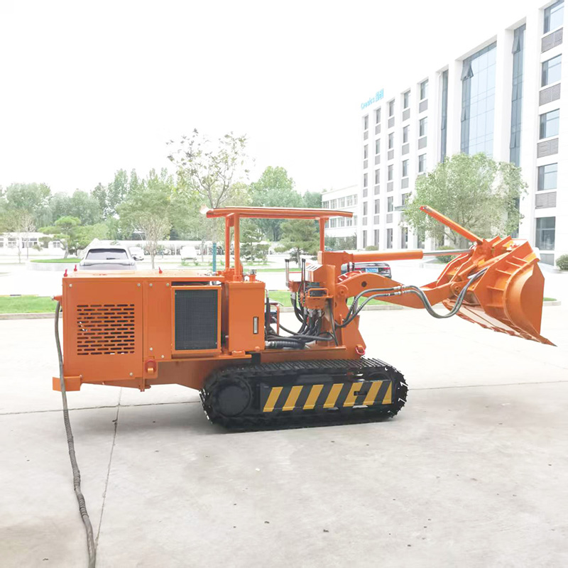 Carregador de rochas de descarga lateral para mineração