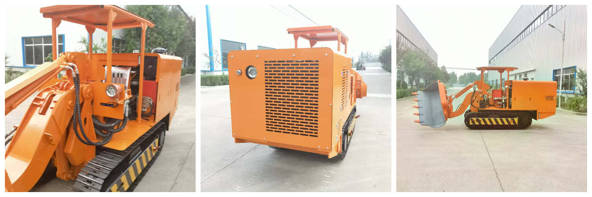 Carregadora de rochas basculante lateral 150