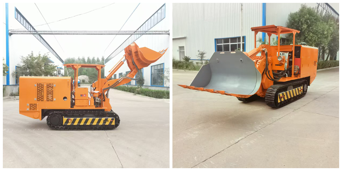 Carregadora de rochas basculante lateral de 180