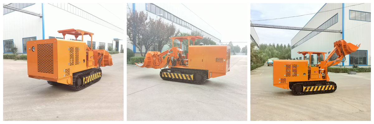 Carregadora de rochas basculante lateral de 180