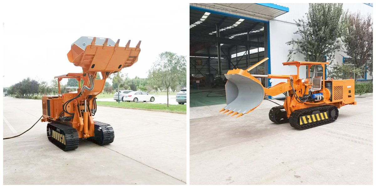 Carregador de rochas de descarga lateral pequena. jpg