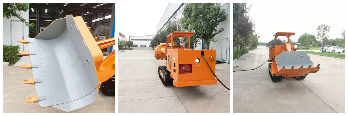 Carregador de rochas de descarga lateral pequena. jpg