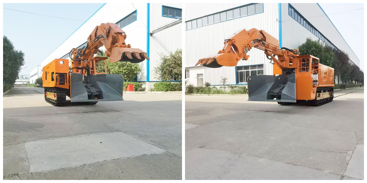 Carregadora de rastos para remoção de entulho. jpg